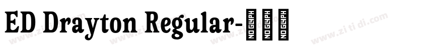 ED Drayton Regular字体转换